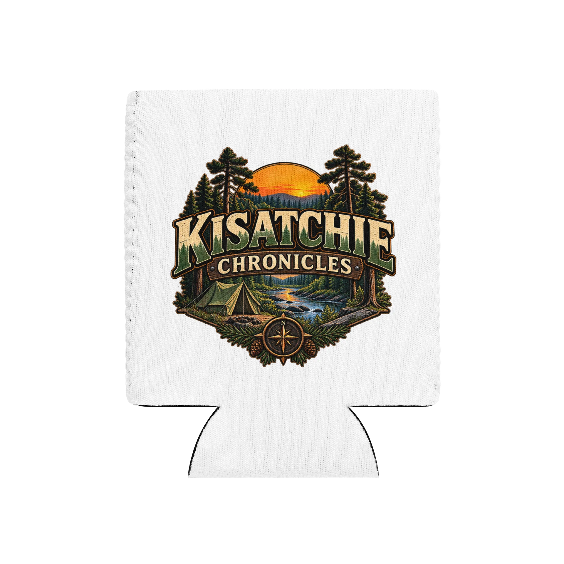 Kisatchie Chronicles Camping Logo Can Cooler product image (1)
