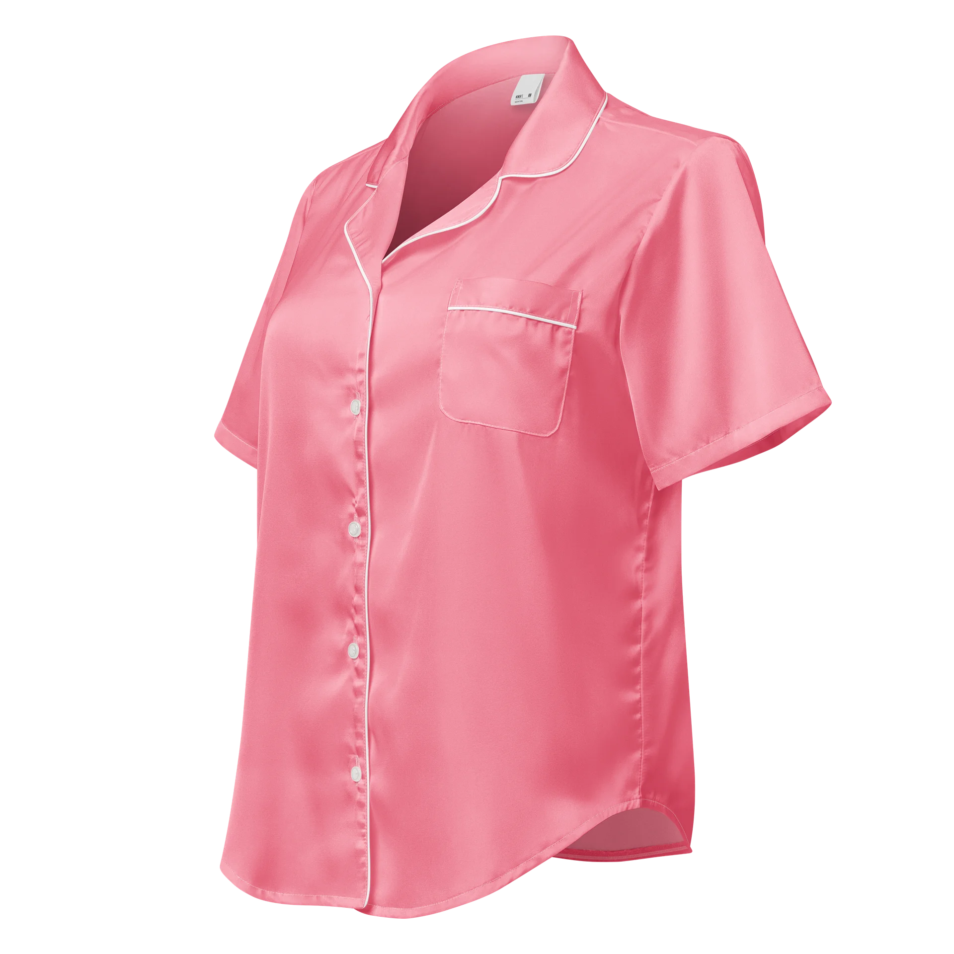 Pink All-Over Print Pajama Top product image (1)