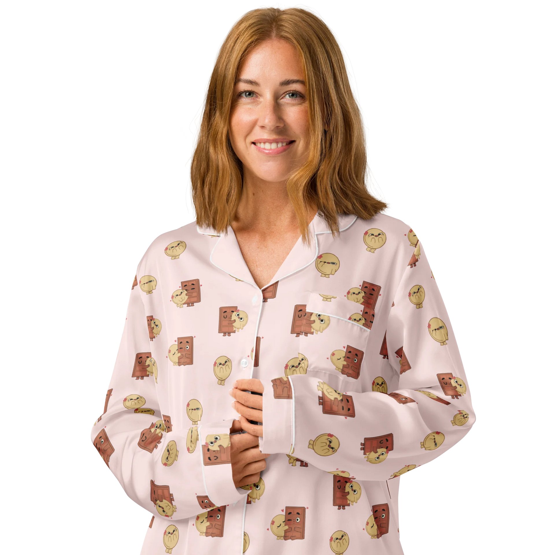 Choco & Pancake Long Sleeve Pajama Top product image (3)