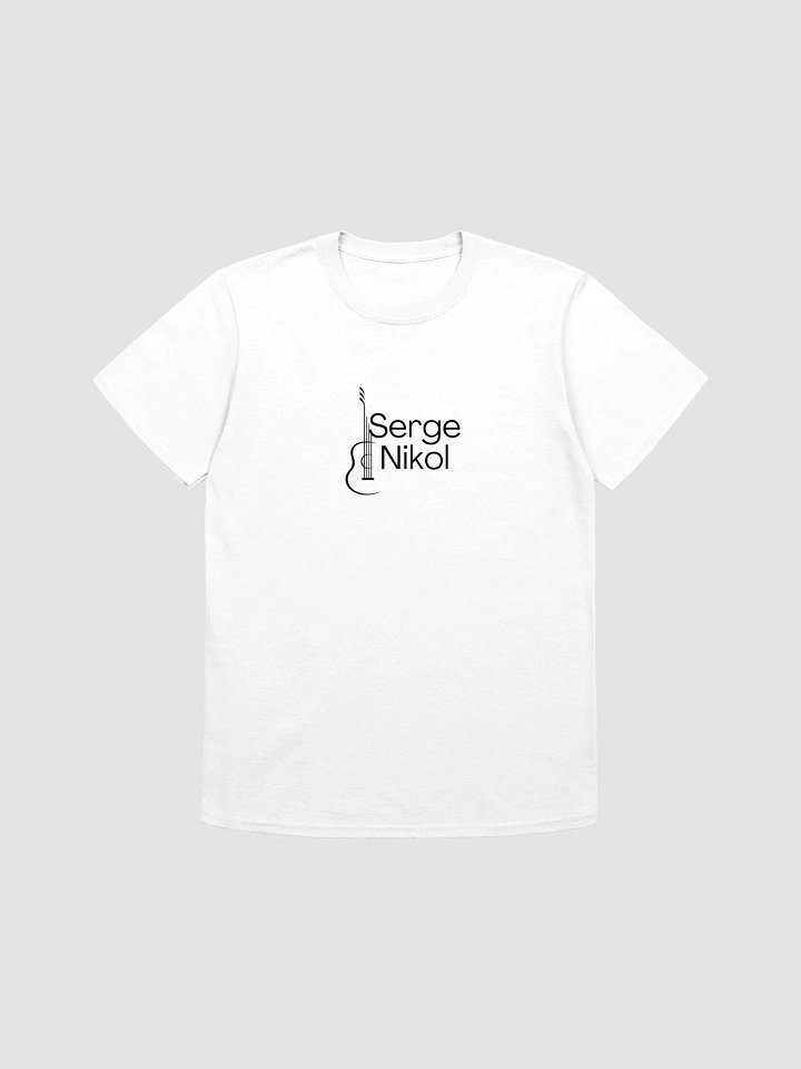Serge Nikol Guitar Logo Unisex T-Shirt White product image (1)
