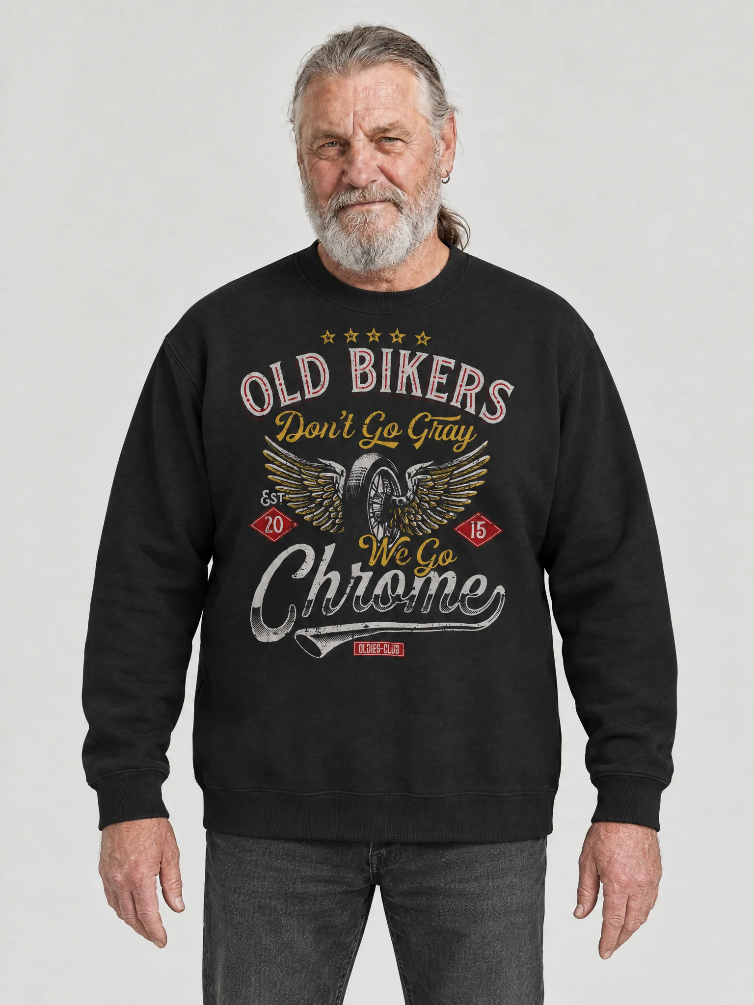 Old Bikers Don't Go Gray, We Go Chrome Sweatshirt product image (1)