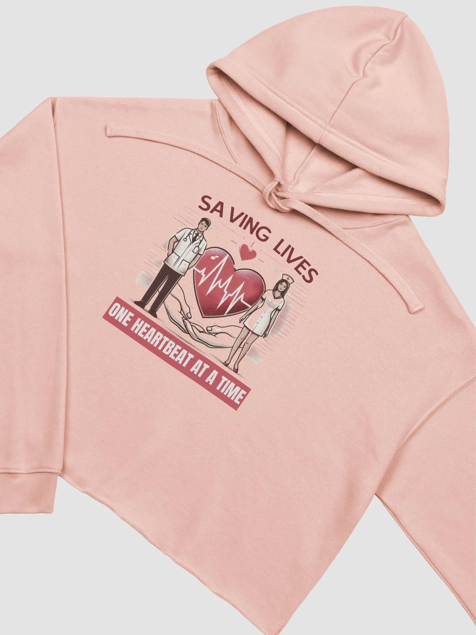 Heart health: Heartbeat Heroes Crop Hoodie product image (3)