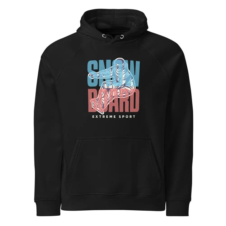 SNOWBOARD Unisex Eco Raglan Hoodie product image (1)