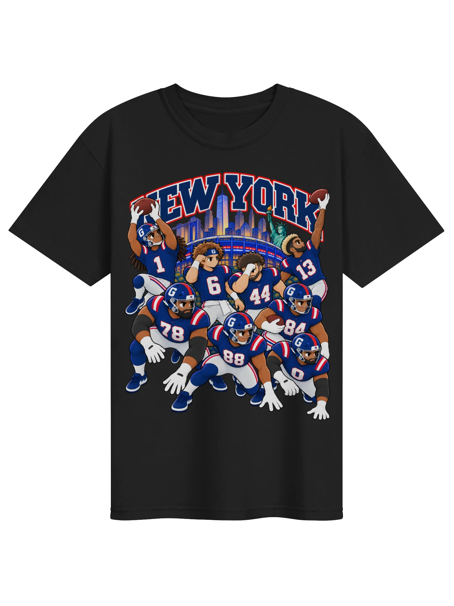 New York Football (Blue) 2026 Animated Player T-Shirt product image (2)