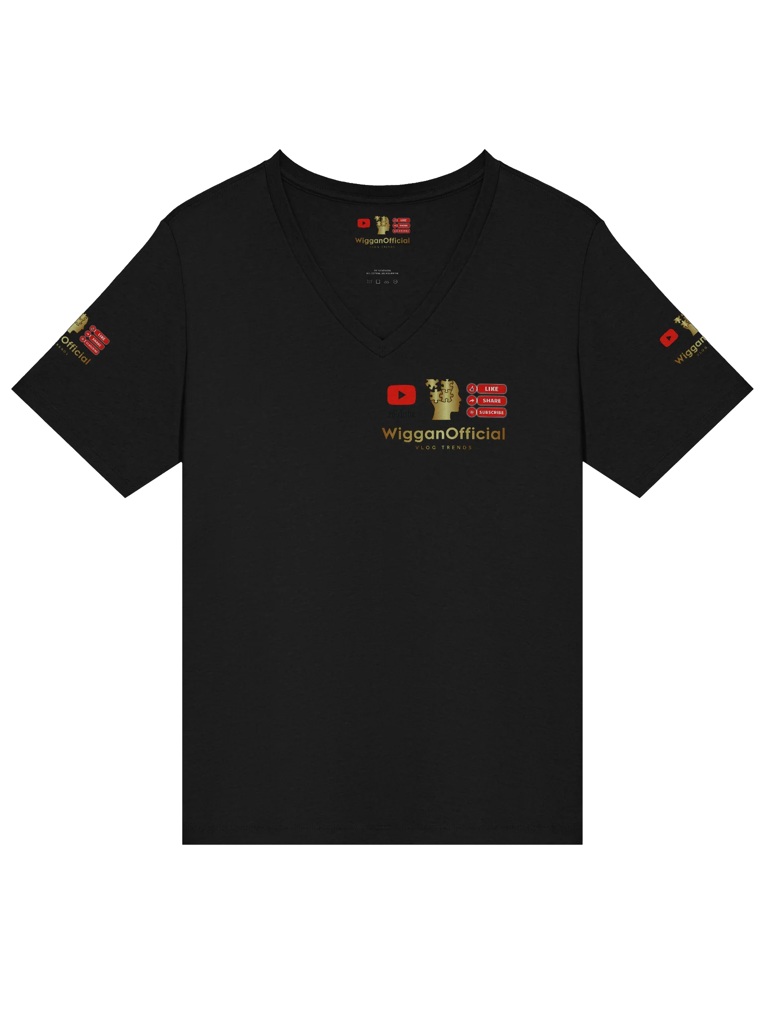 WigganOfficial logo Women's Relaxed V-Neck T-Shirt product image (3)