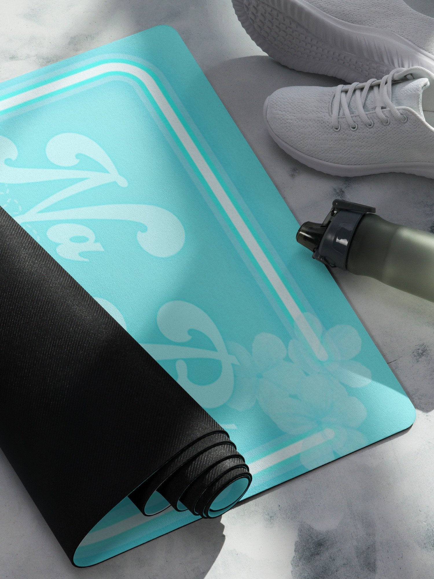 Ná bí buartha - Irish Language Yoga Mat in Peppermint 🧘🏻‍♀️ product image (6)
