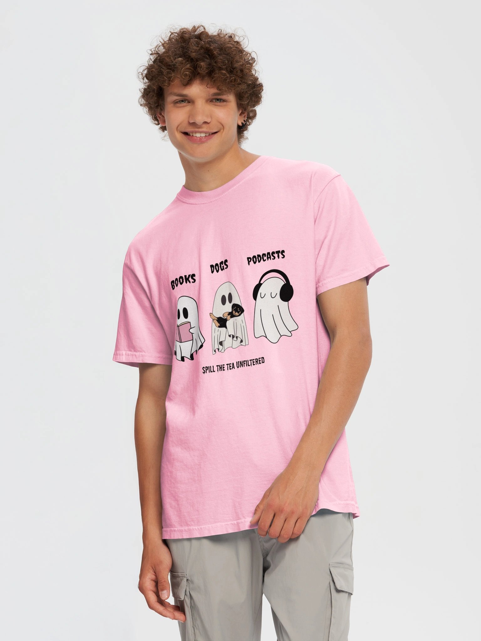 Books Dogs Podcasts Cozy Tee product image (95)