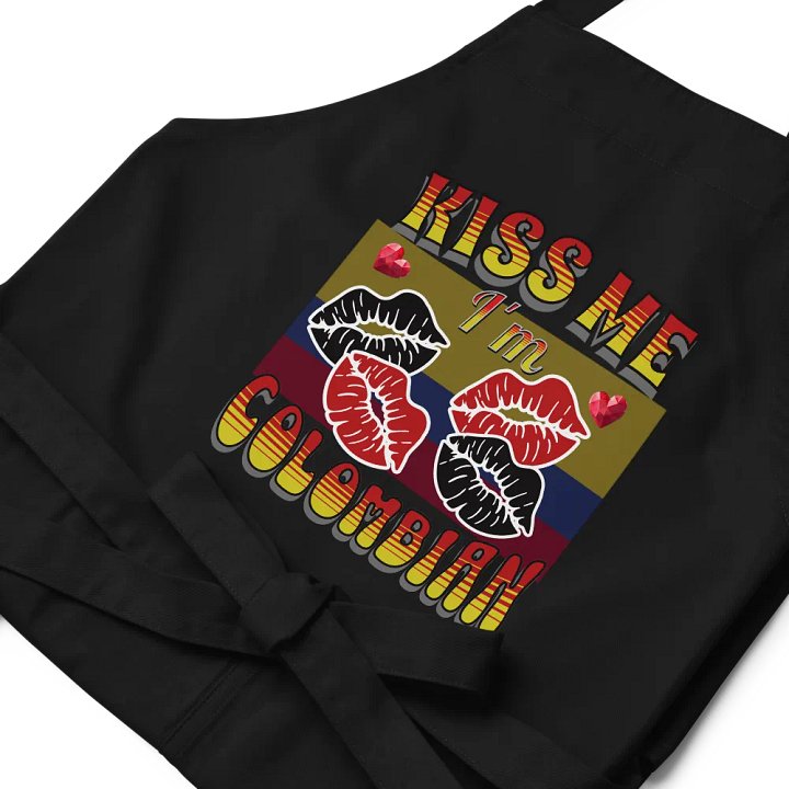 Kiss Me I'm Colombian Organic Cotton Apron product image (2)