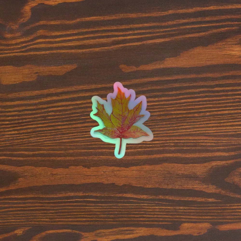 Autumn Leaf Holographic Sticker product image (5)
