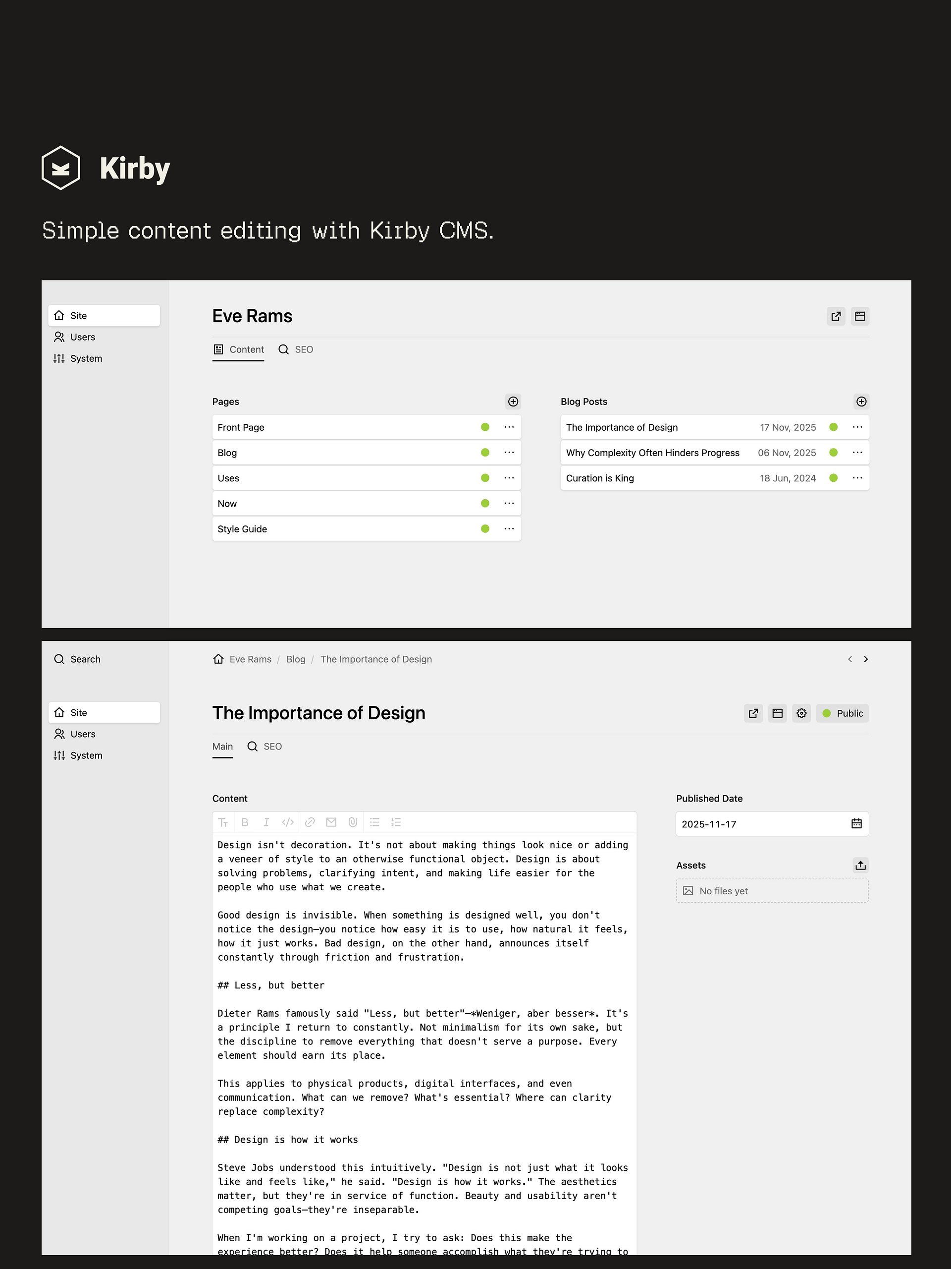 Index - A simple project listing and blog theme for Kirby product image (4)