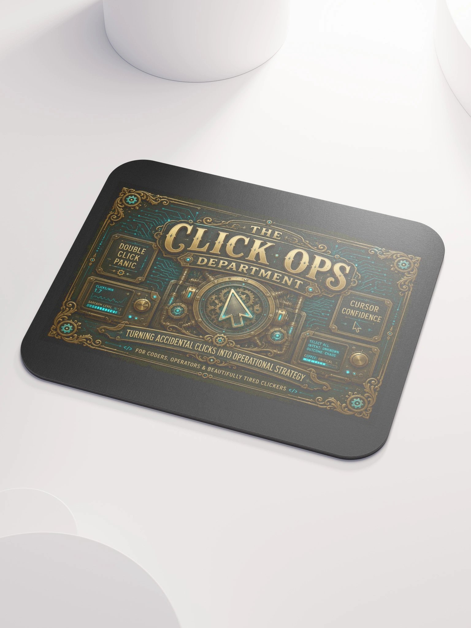 Syntax & Sarcasm Click Ops Department Classic Mouse Pad product image (3)
