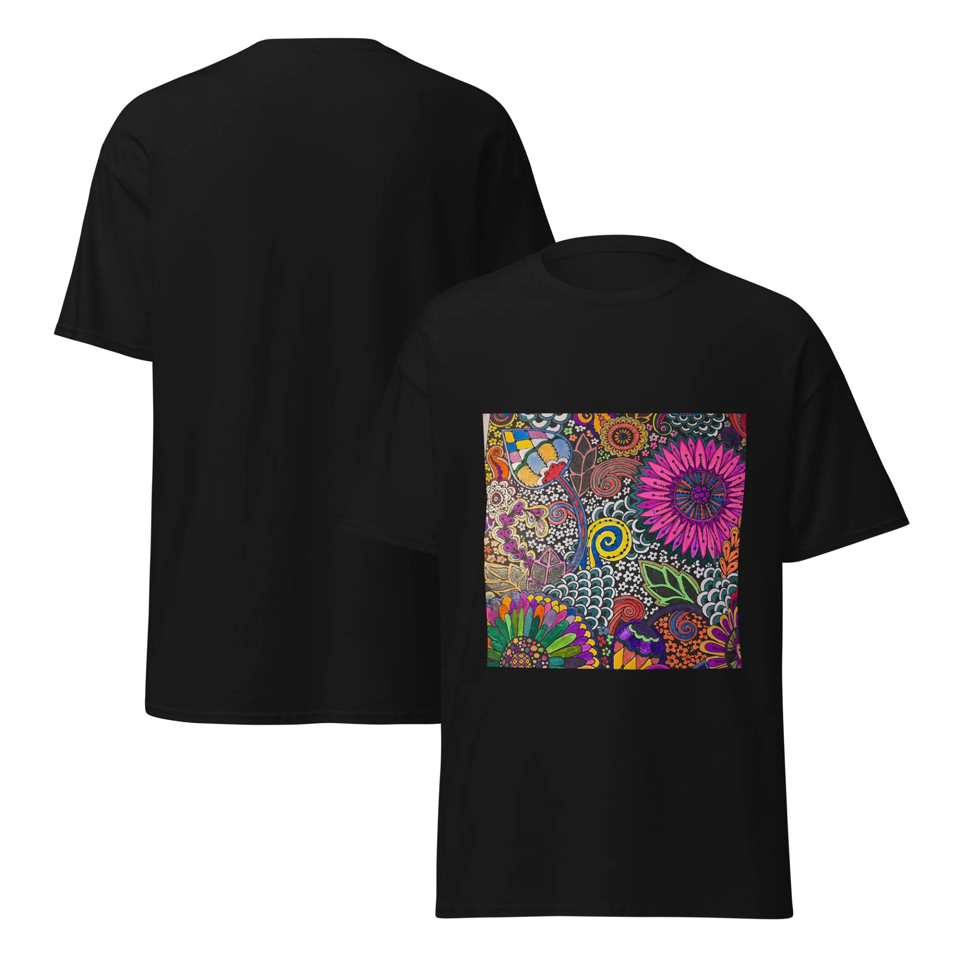 Floral Doodle Delight T-Shirt product image (7)