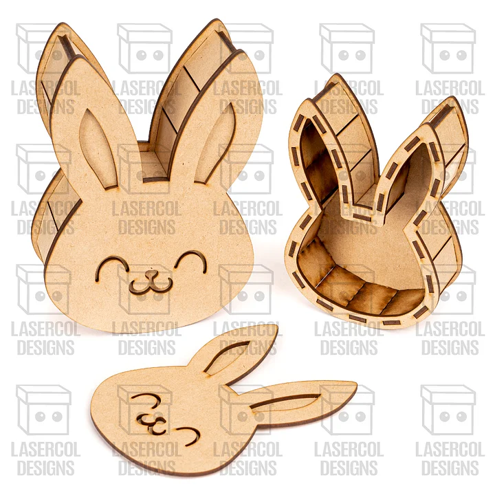 Easter Bunny Shaped Boxes Set 4 - Laser Cut Files product image (2)
