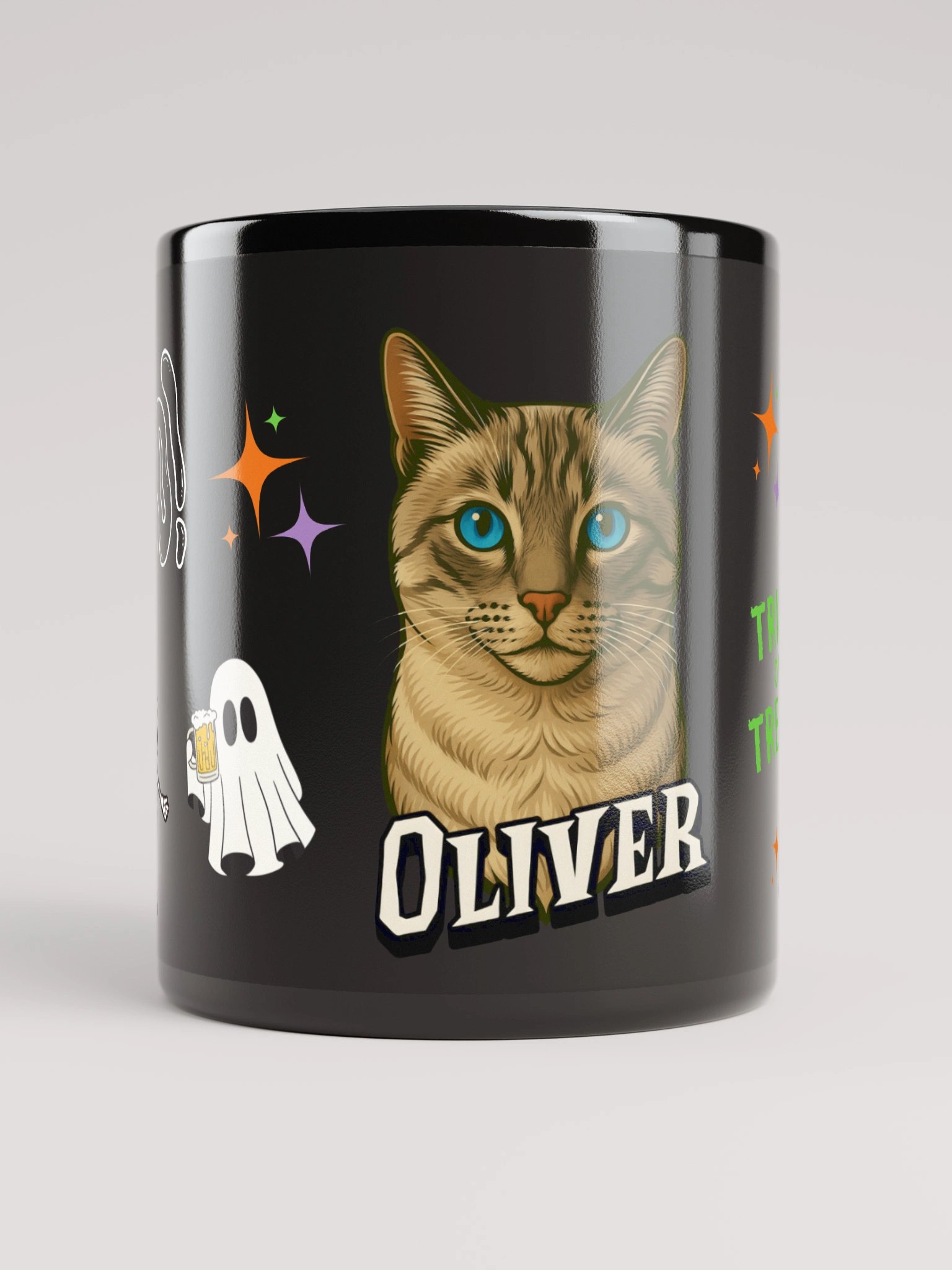 HALLOWEEN! / PERSONALIZED BLACK MUG / UNIQUE STYLE product image (2)