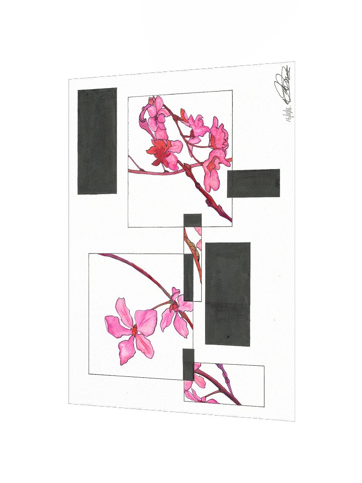Floral Geometry Matte Poster(Landscape) product image (2)