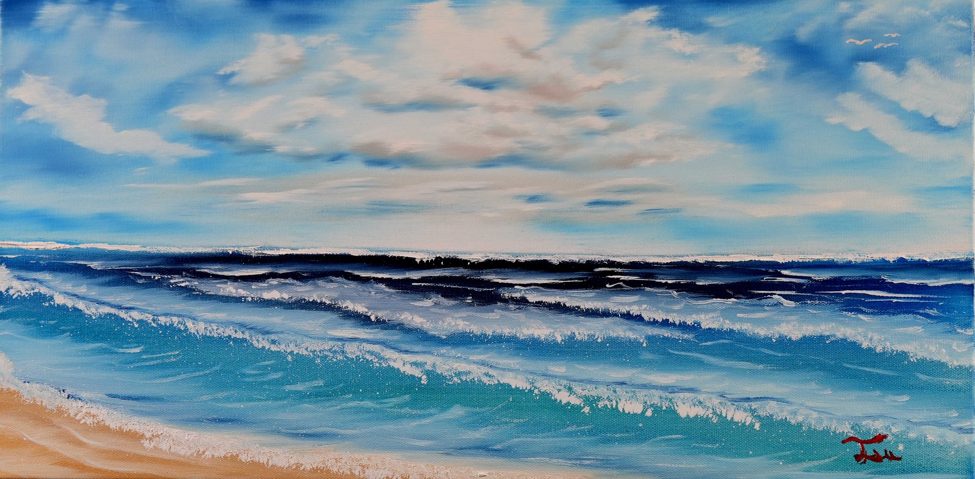 The Broken Storm (Original) 12x24 Canvas product image (1)
