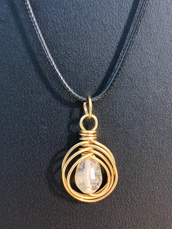 Glow-Up Energy! Citrine Pendant & Earrings | Gold-Tone Set | "Champagne & Lies" product image (5)