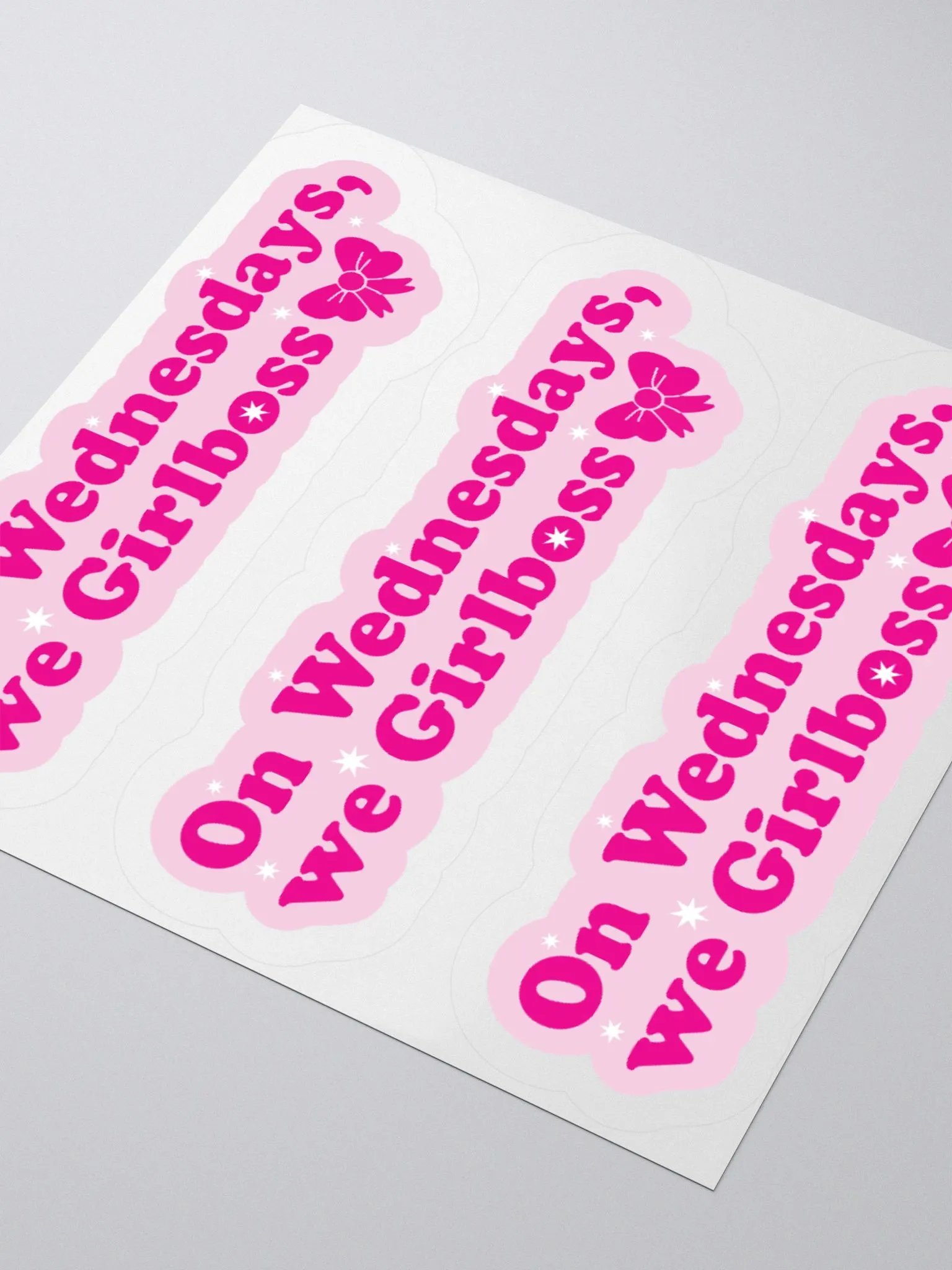 On Wednesdays, We Girlboss Sticker product image (3)
