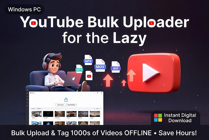 YouTube Bulk Uploader for the Lazy (Social Media SEO) product image (1)