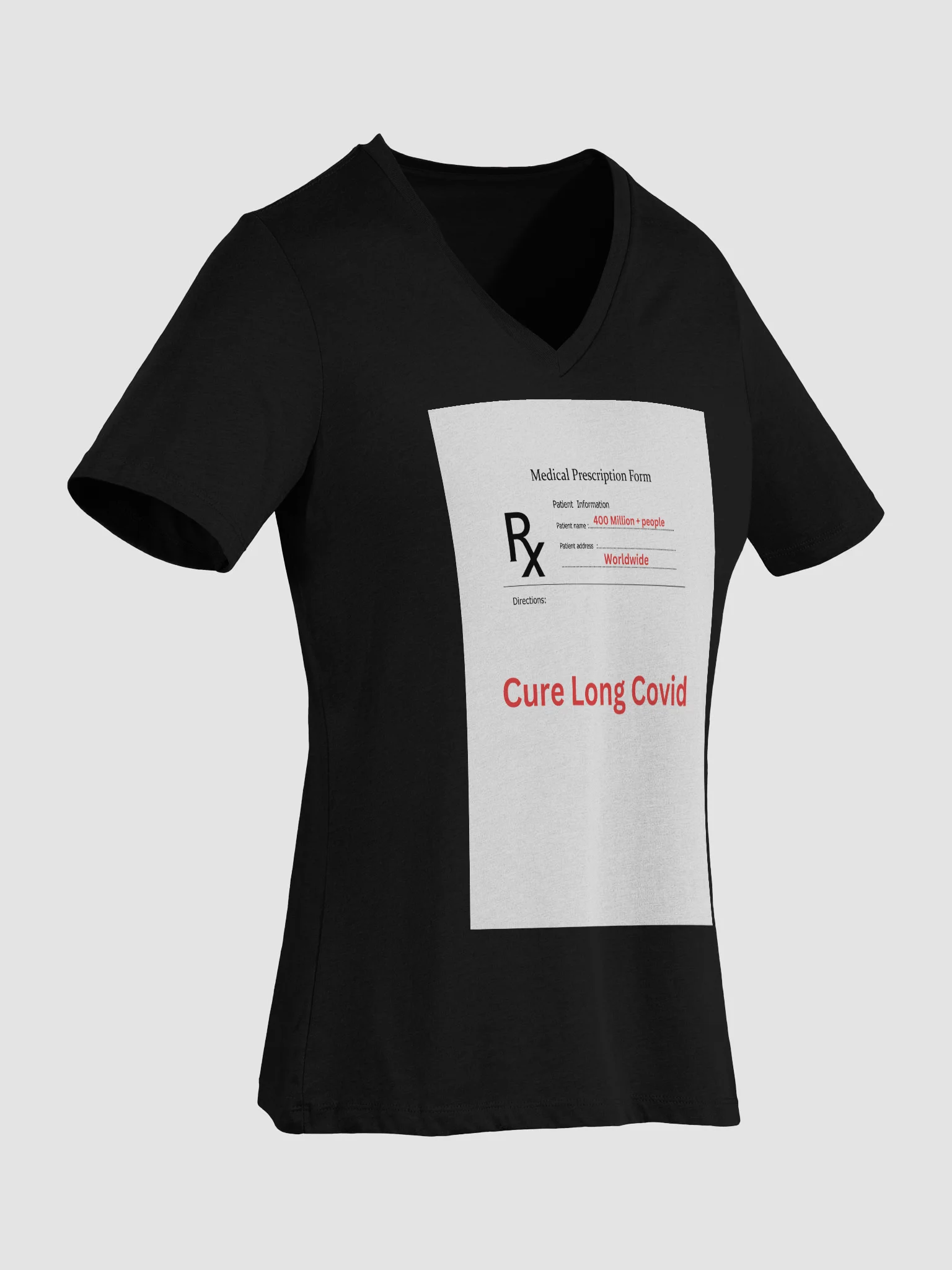 Cure Long Covid RX Relaxed V-Neck Tee product image (31)