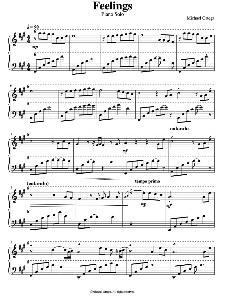 Feelings (Digital Score Download) product image (2)