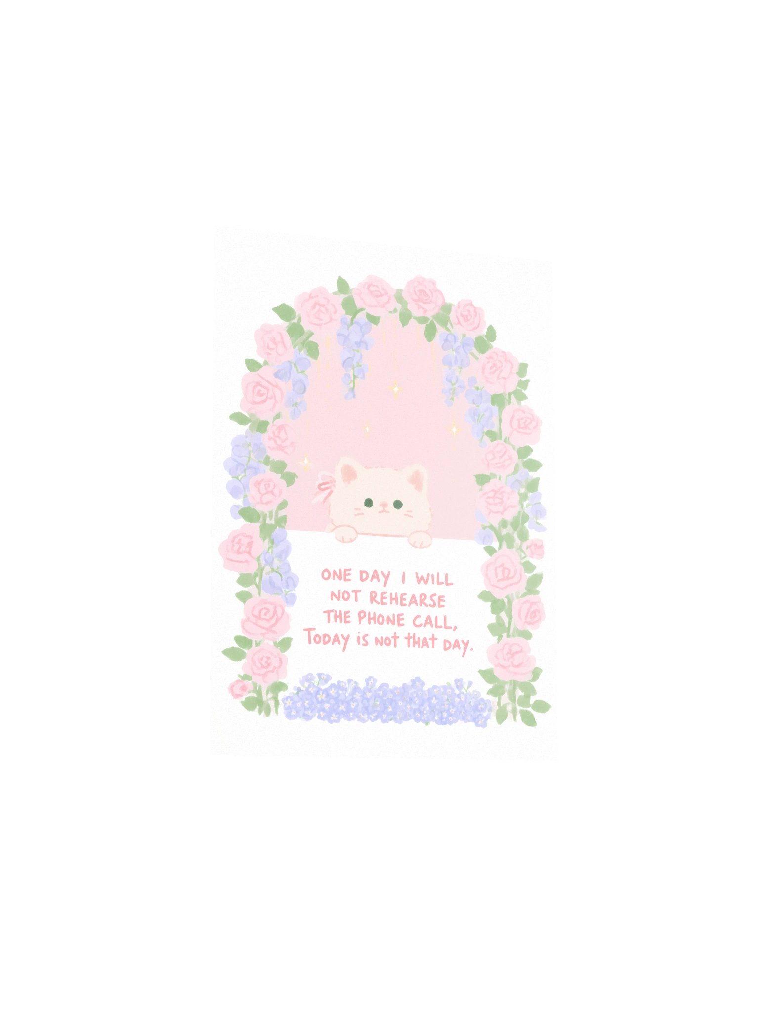 Cute Cat Rehearse the Phone Call Poster product image (19)