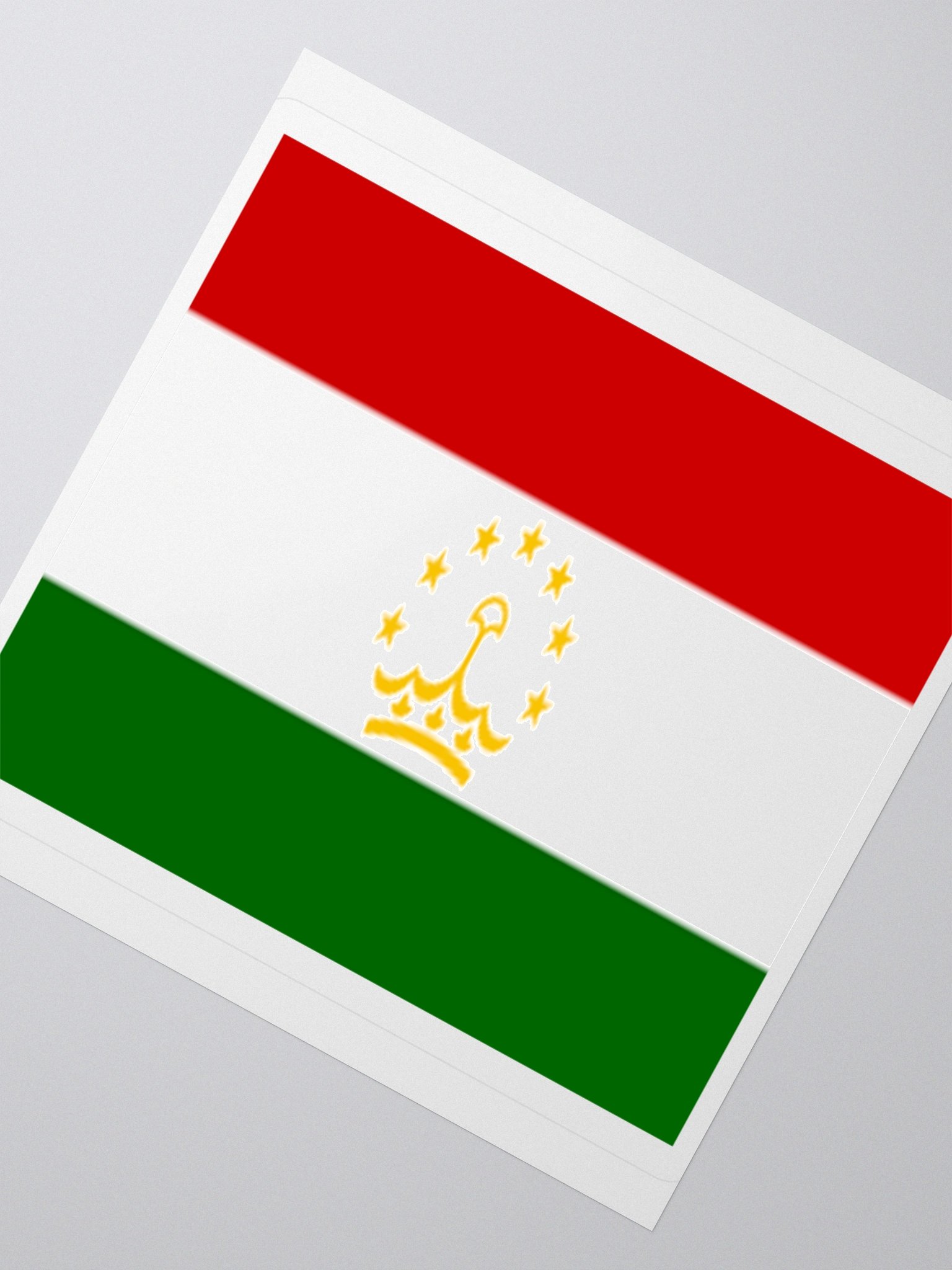 Exclusive Tajikistan Flag Kiss-Cut Stickers - High-Quality Vinyl, Multiple Sizes product image (4)