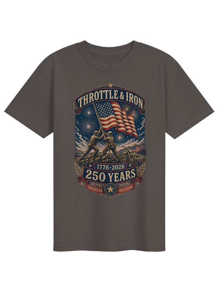 Throttle & Iron Americana 250th Anniversary Heavyweight Tee- Front Graphic product image (1)