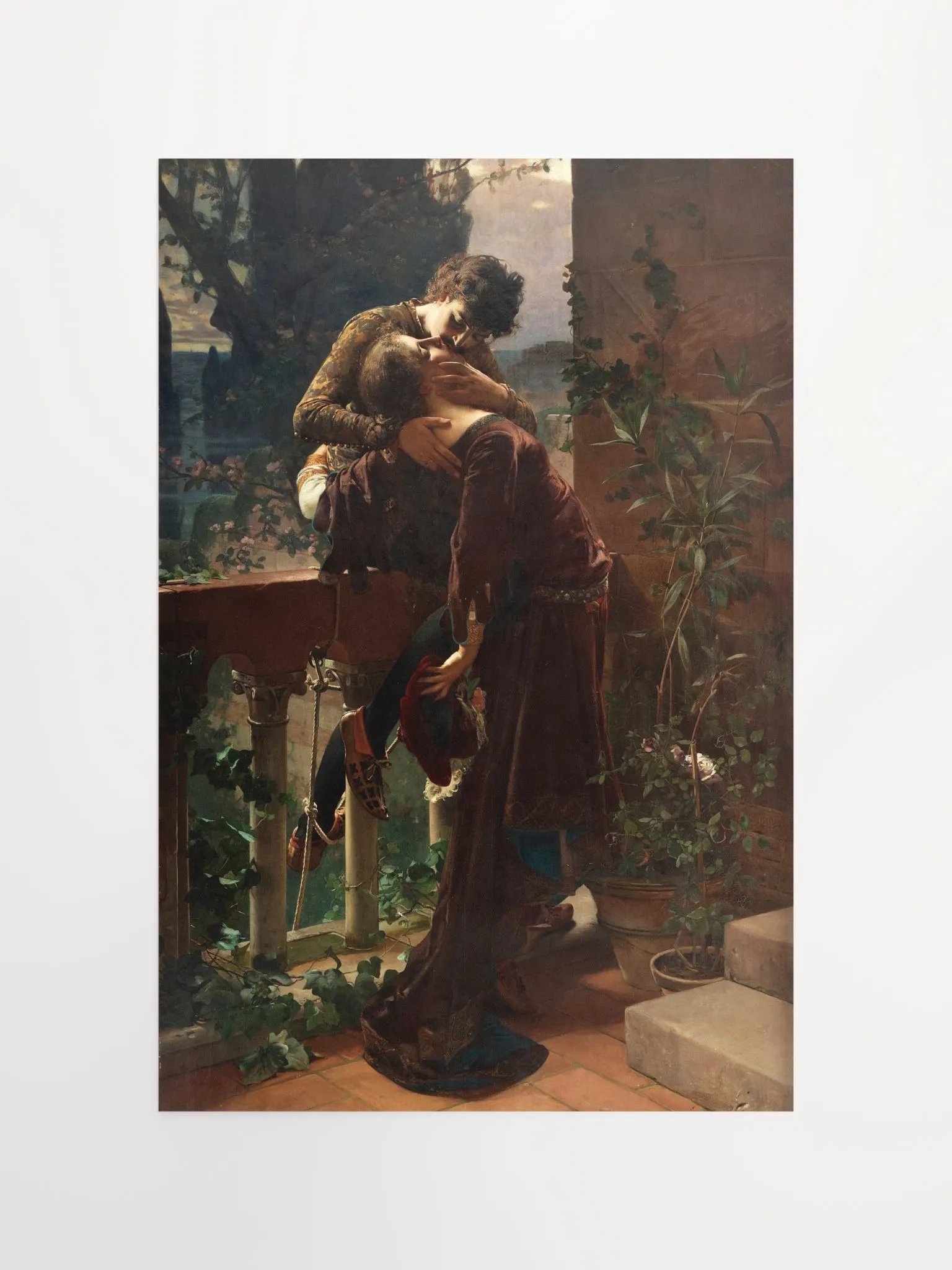 ''Romeo and Juliet on the Balcony'' by Julius Kronberg Poster (12