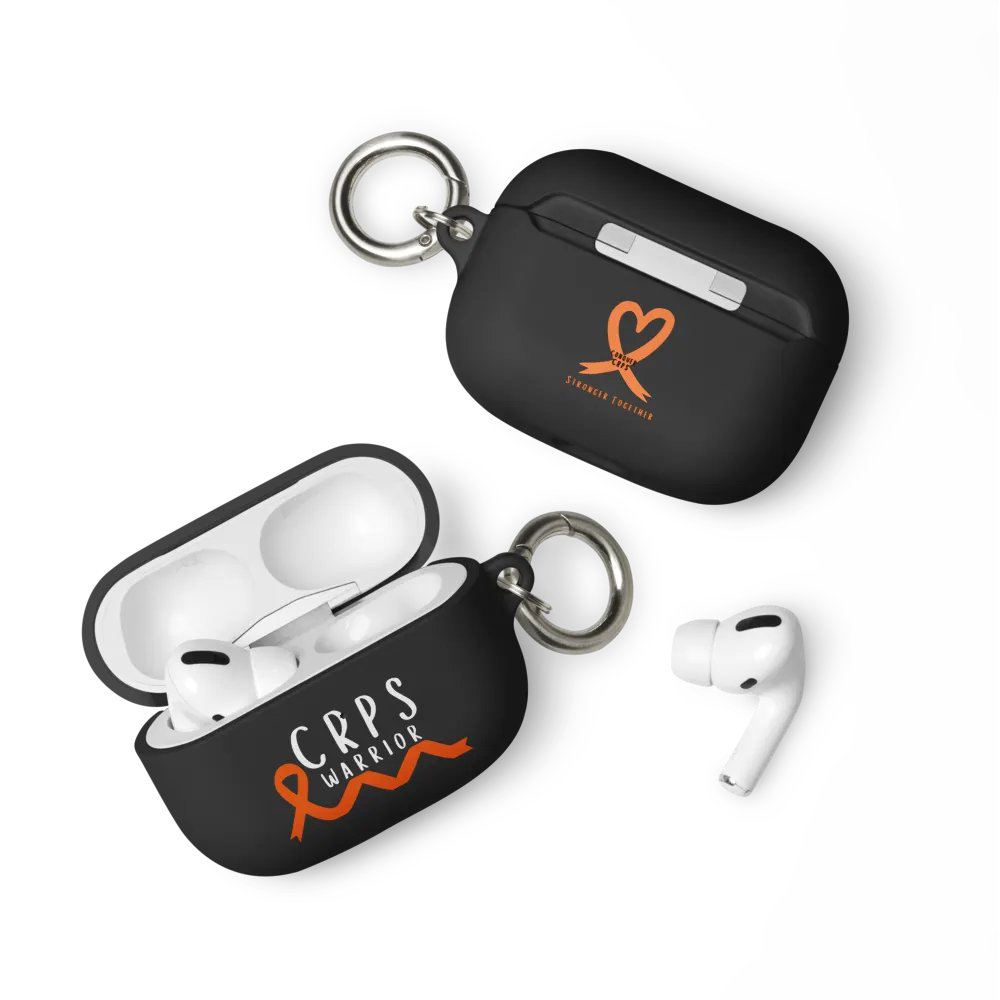 CRPS Warrior Bottom Ribbon Airpods Case- White Print product image (3)