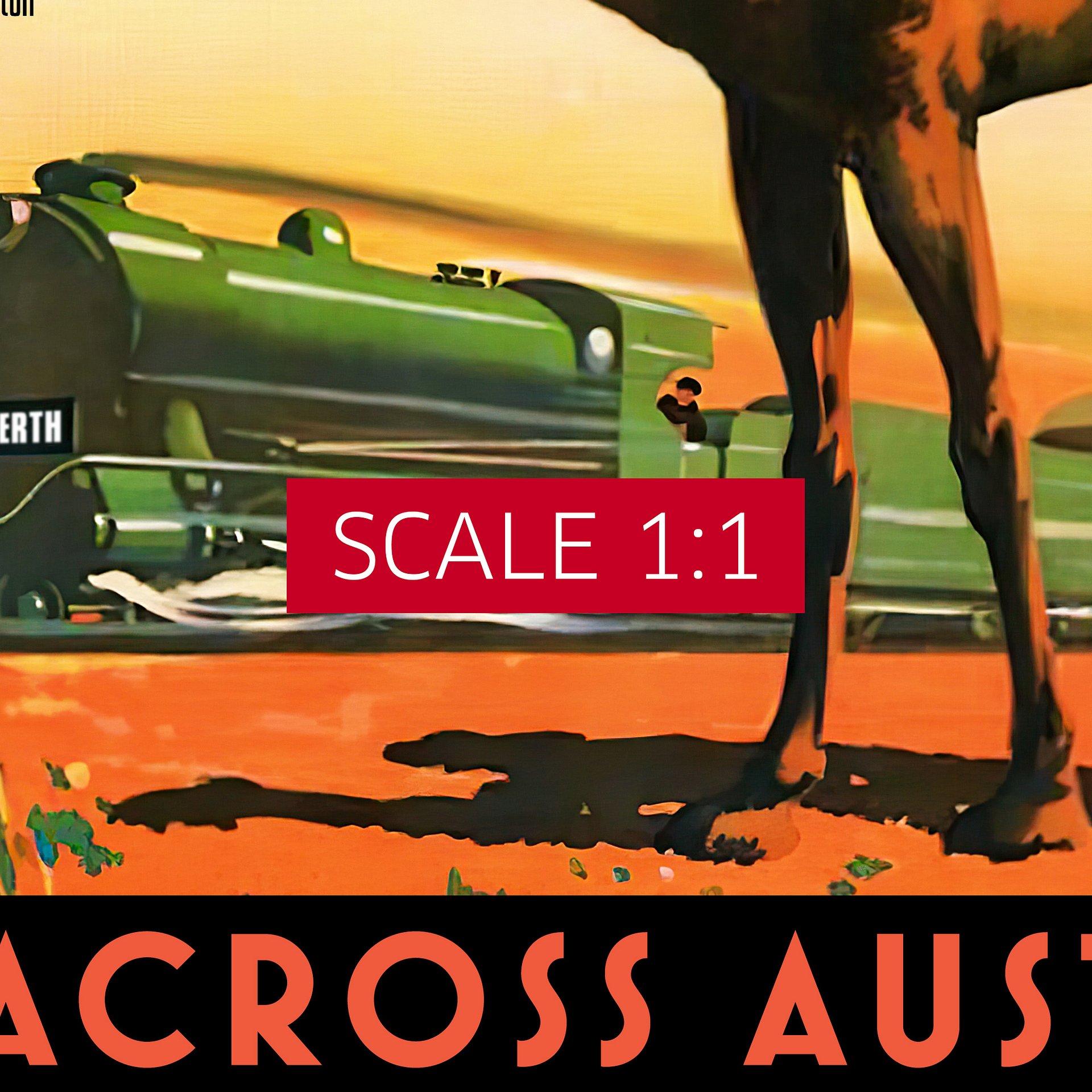 Travel by Trans-Australian Railway across Australia, 1933 — retro vintage travel poster product image (5)