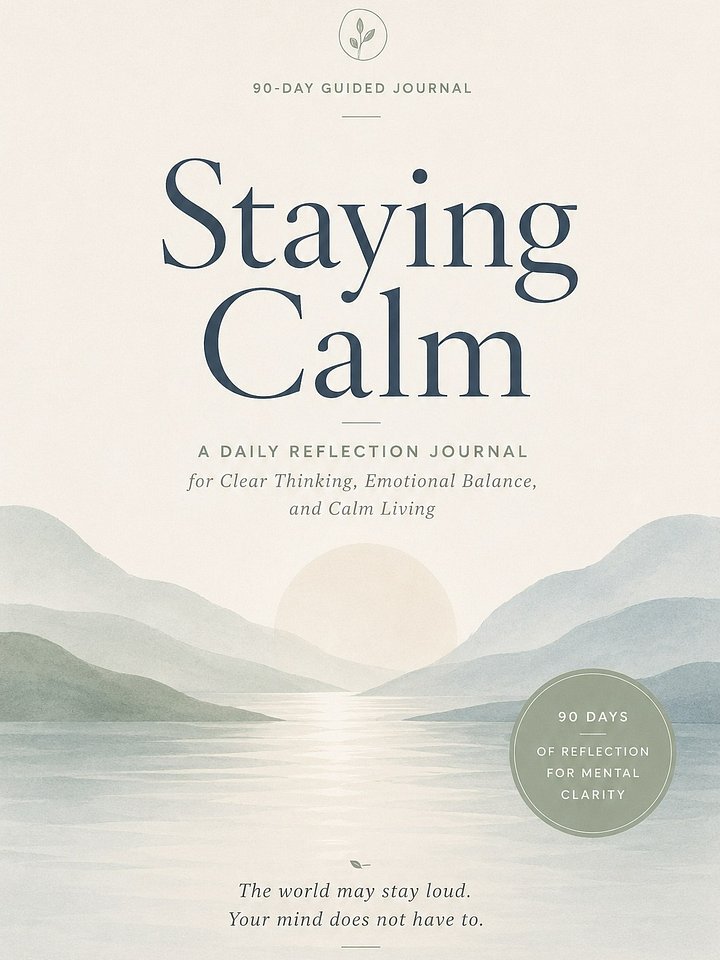 Staying Calm A Daily Reflection Journal for Clear Thinking, Emotional Balance, and Calm Living product image (1)