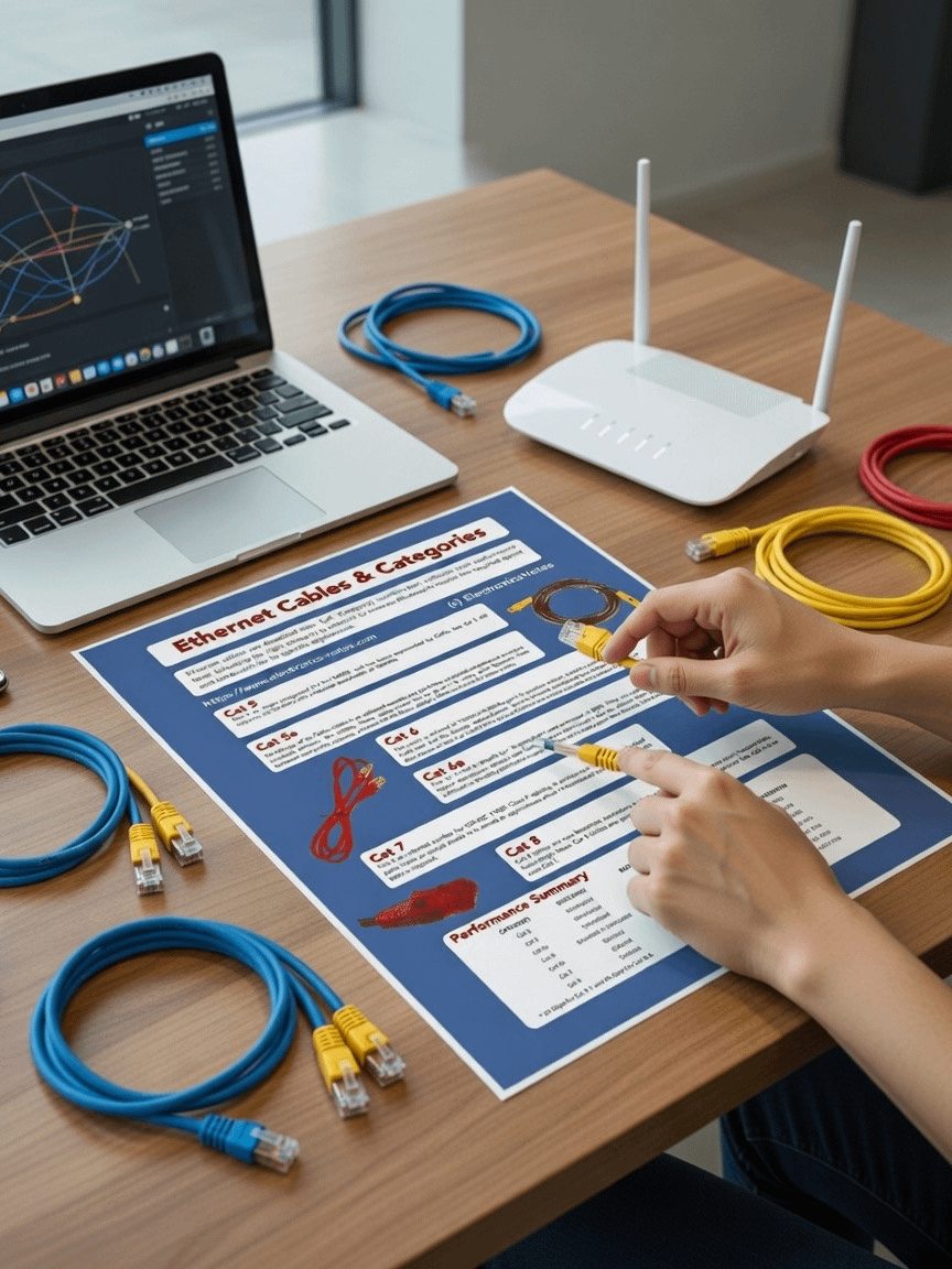Ethernet Cables & Categories Downloadable Crib Sheet Infographic ...