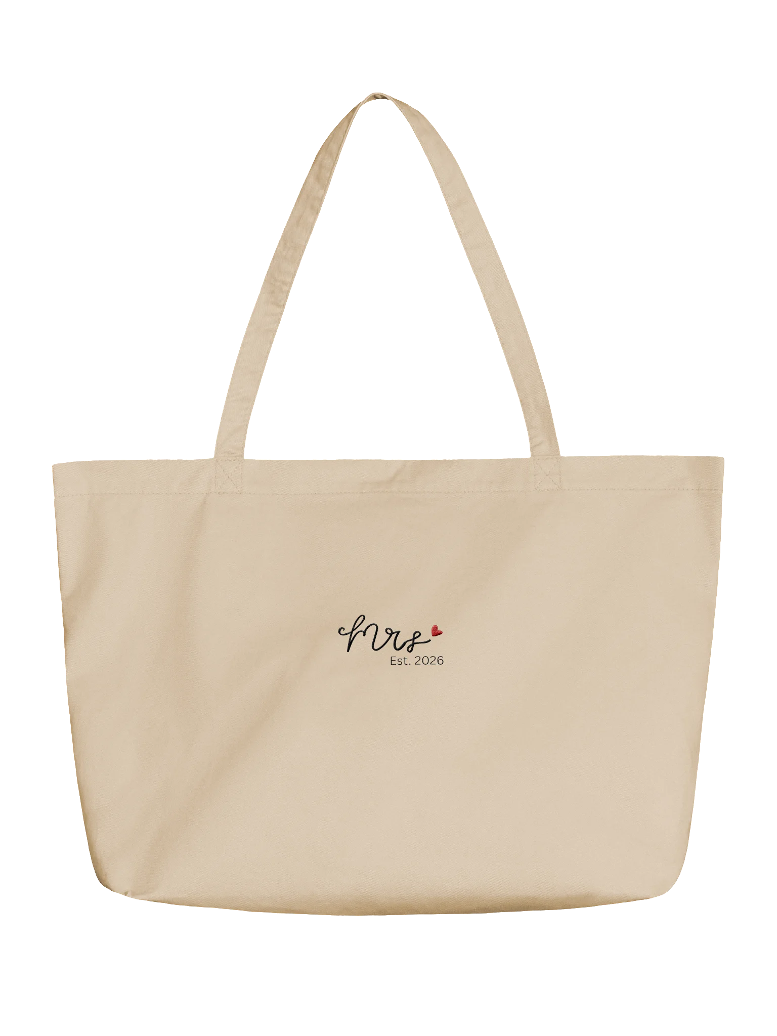 Mrs. Est. 2026 Embroidered Tote Bag product image (1)