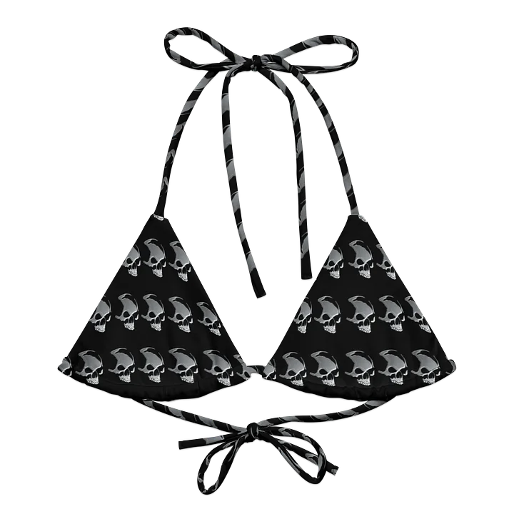 Armada Skull All-Over Print Recycled Padded String Bikini Top product image (2)