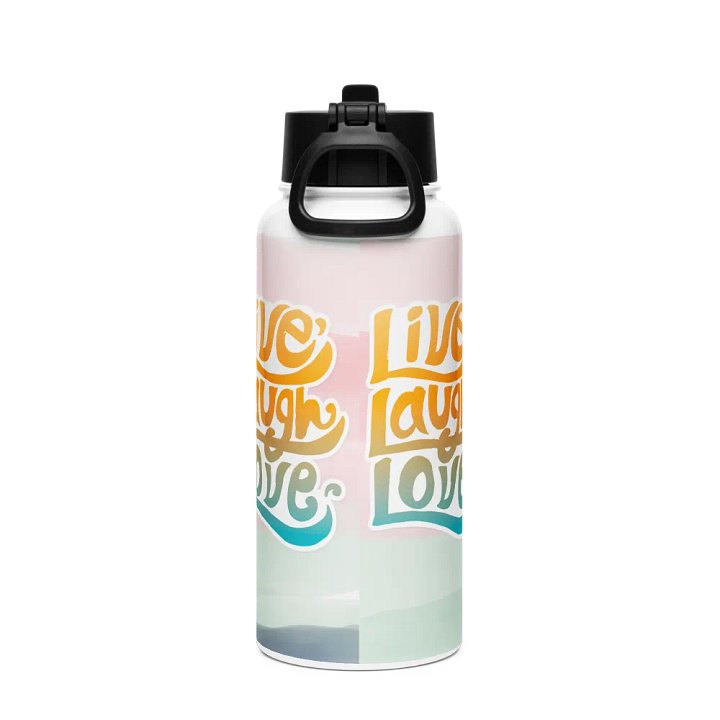 Gradient Live Laugh Love Stainless Steel Water Bottle product image (2)