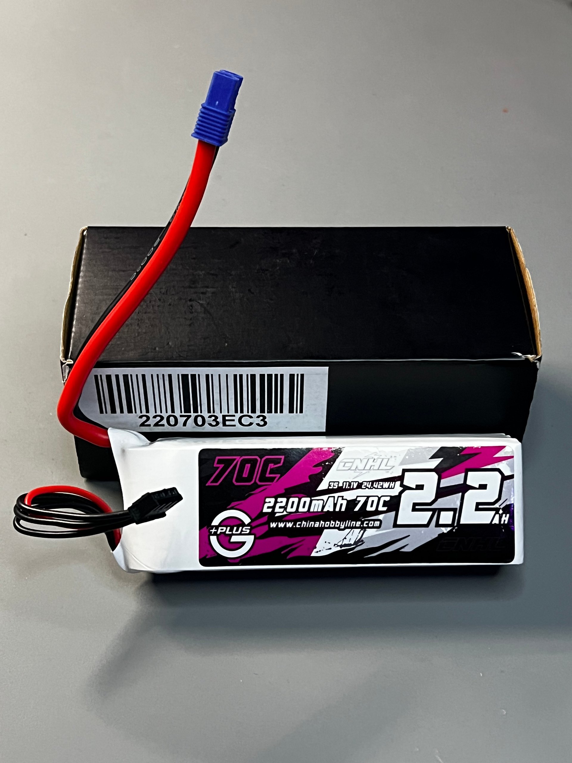 CNHL 2200mAh 3S 70C LiPo Battery — 11.1V EC3 product image (1)