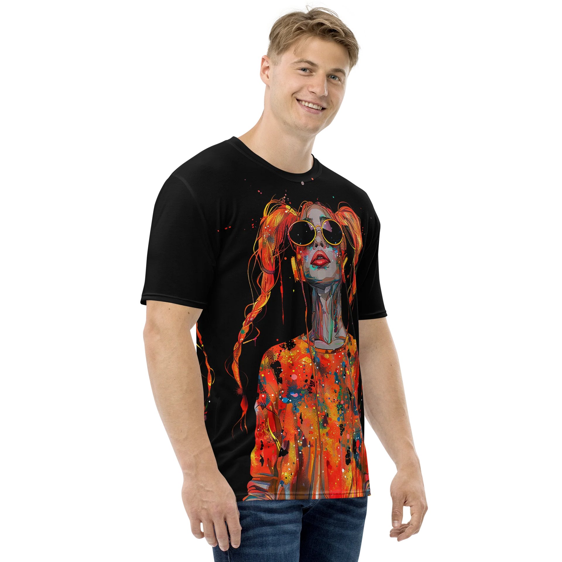 Lit Projecktz Komm Hierher, Fühl Den Vibe AOP Graphic Tee product image (4)