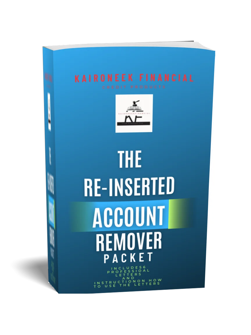 The Re-Inserted Account Remover Packet ( Letter Set) product image (1)