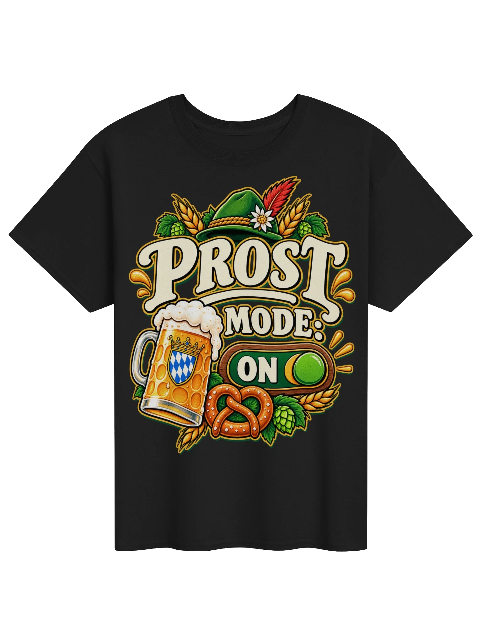 Prost Mode On Funny Oktoberfest Beer Vintage Tee