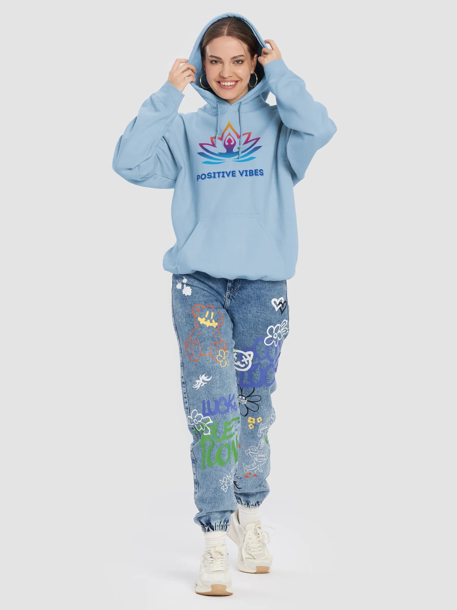 Zen Embrace Hoodie - Positive Vibes Edition product image (43)