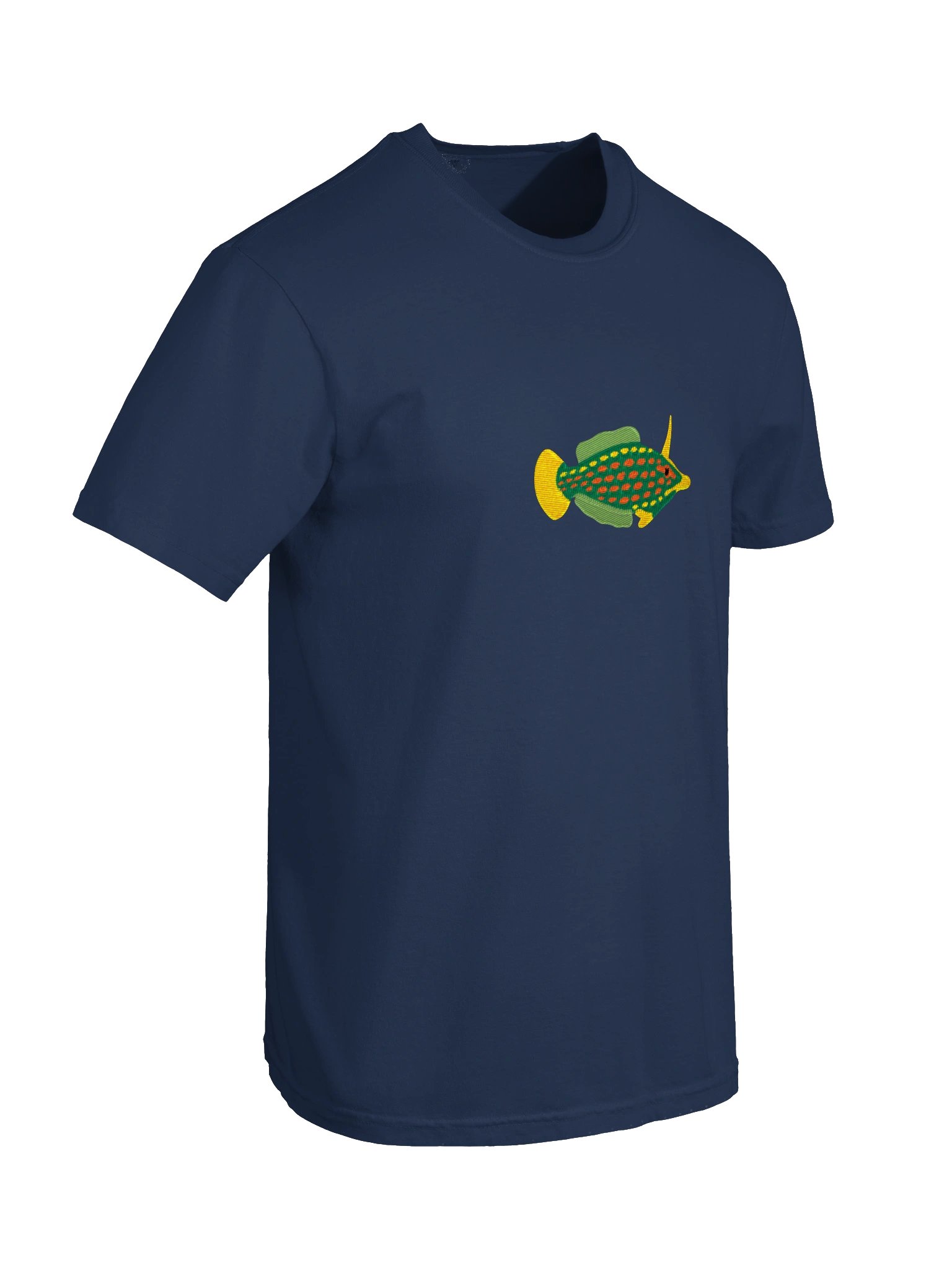 Orange-Spotted Filefish Embroidered Shirt | Reef Aquarium Fish Embroidery Tee | Saltwater Marine Fish Apparel product image (10)