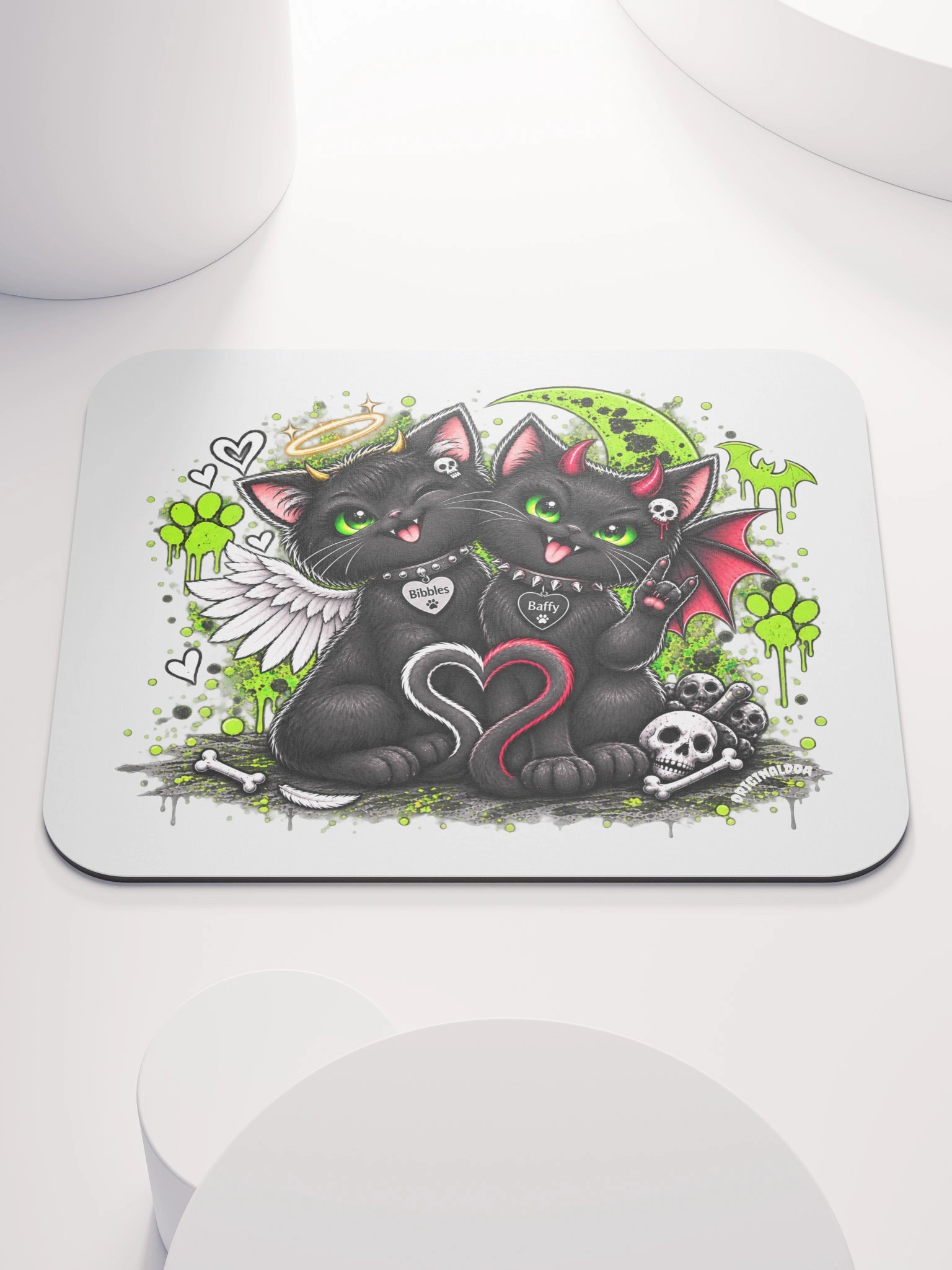Bibbles & Baffy White Mouse Pad product image (1)