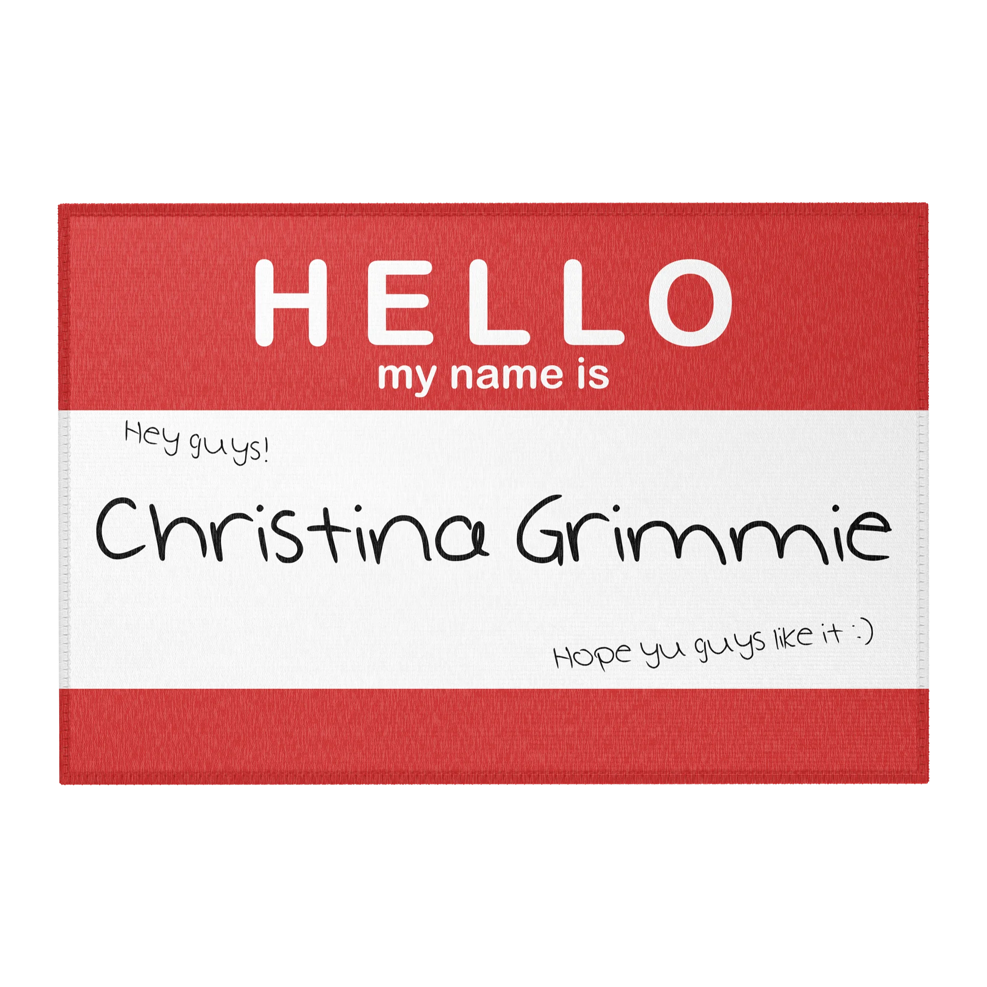 Hello My Name Is Christina Grimmie Rug product image (1)