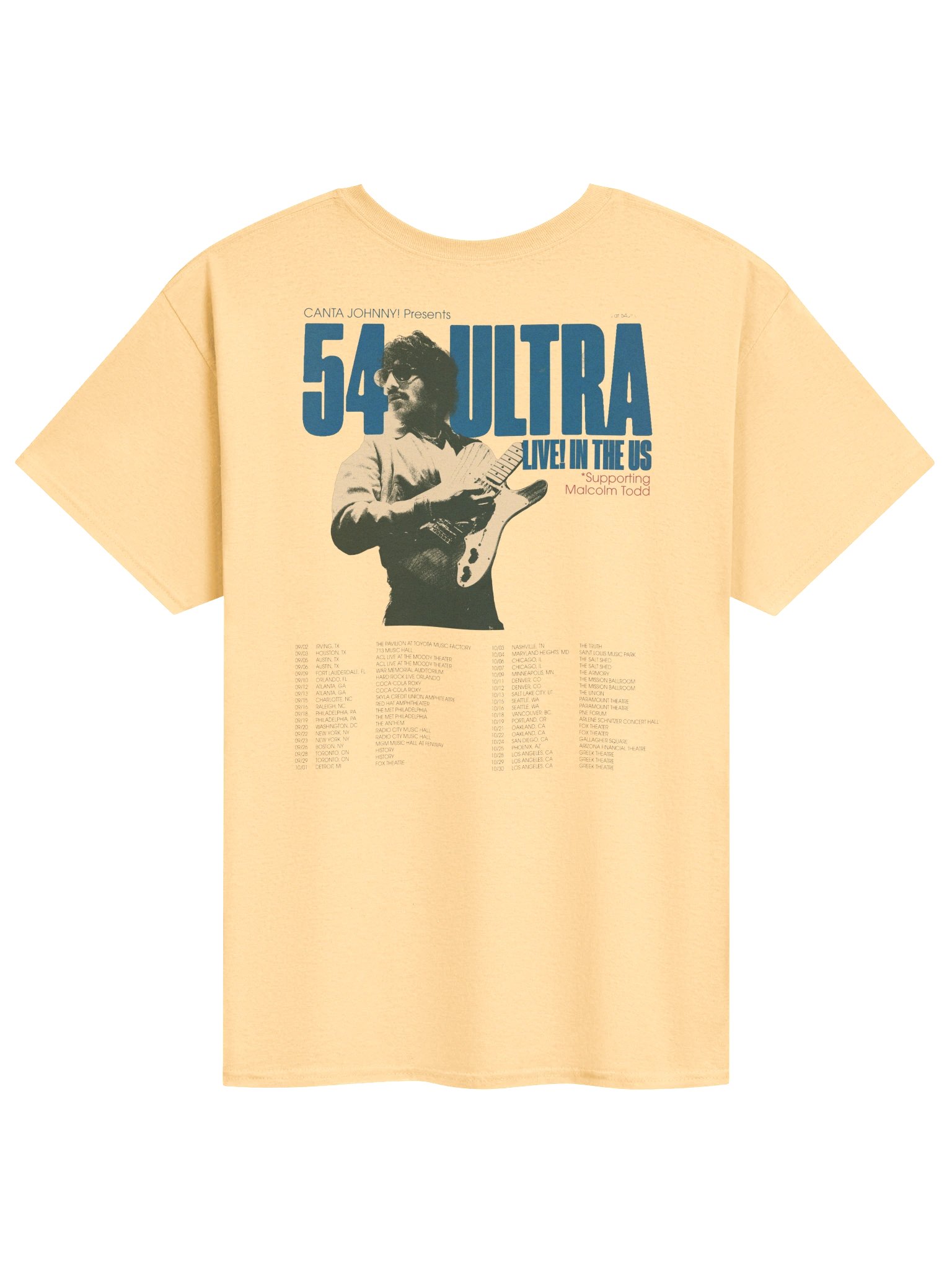 Canta Johnny 54 Ultra Live In The US 2026 Tour Merch T-Shirt product image (2)