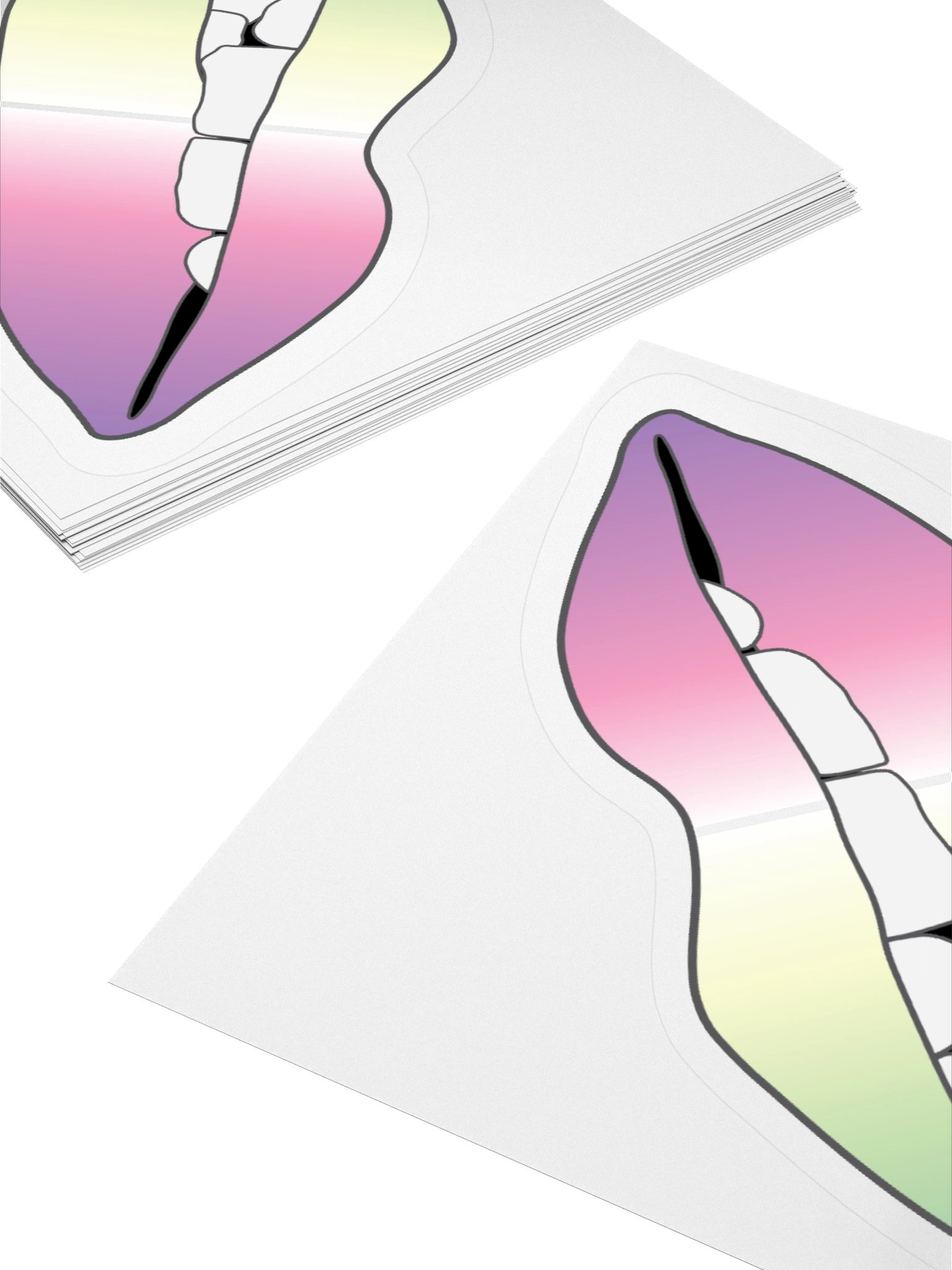 Genderfae Pride Gradient Biting Lips Sticker product image (11)