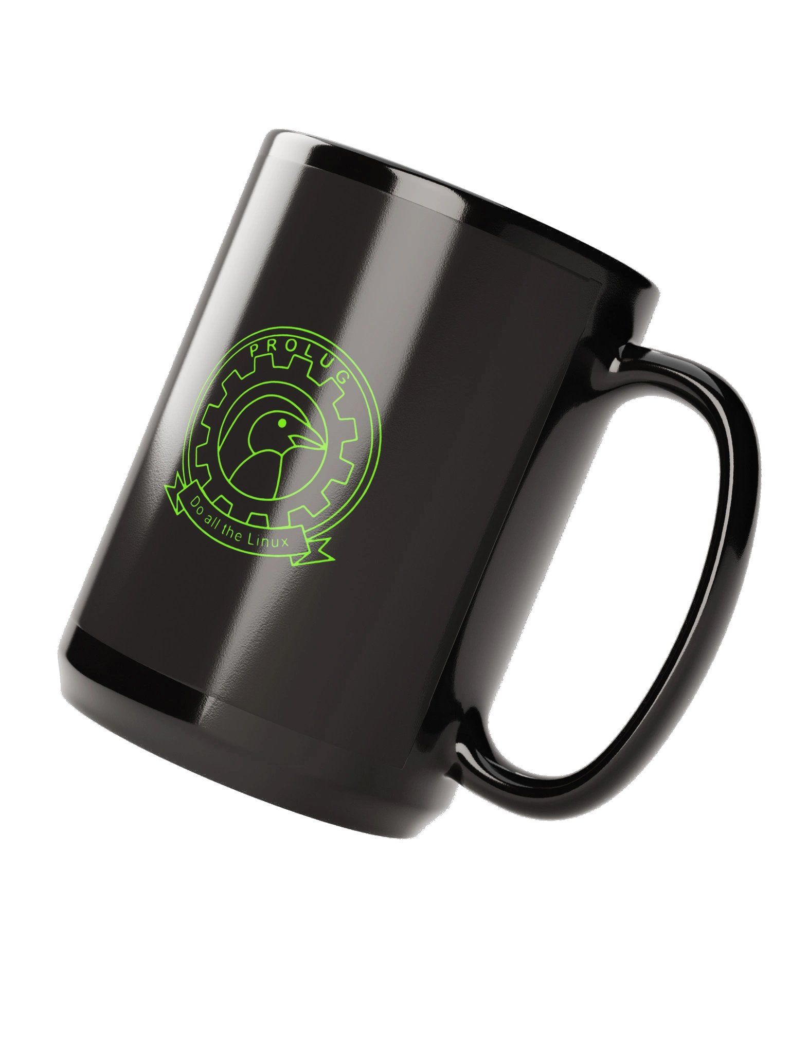 ProLUG Linux Emblem Black Glossy Mug product image (4)