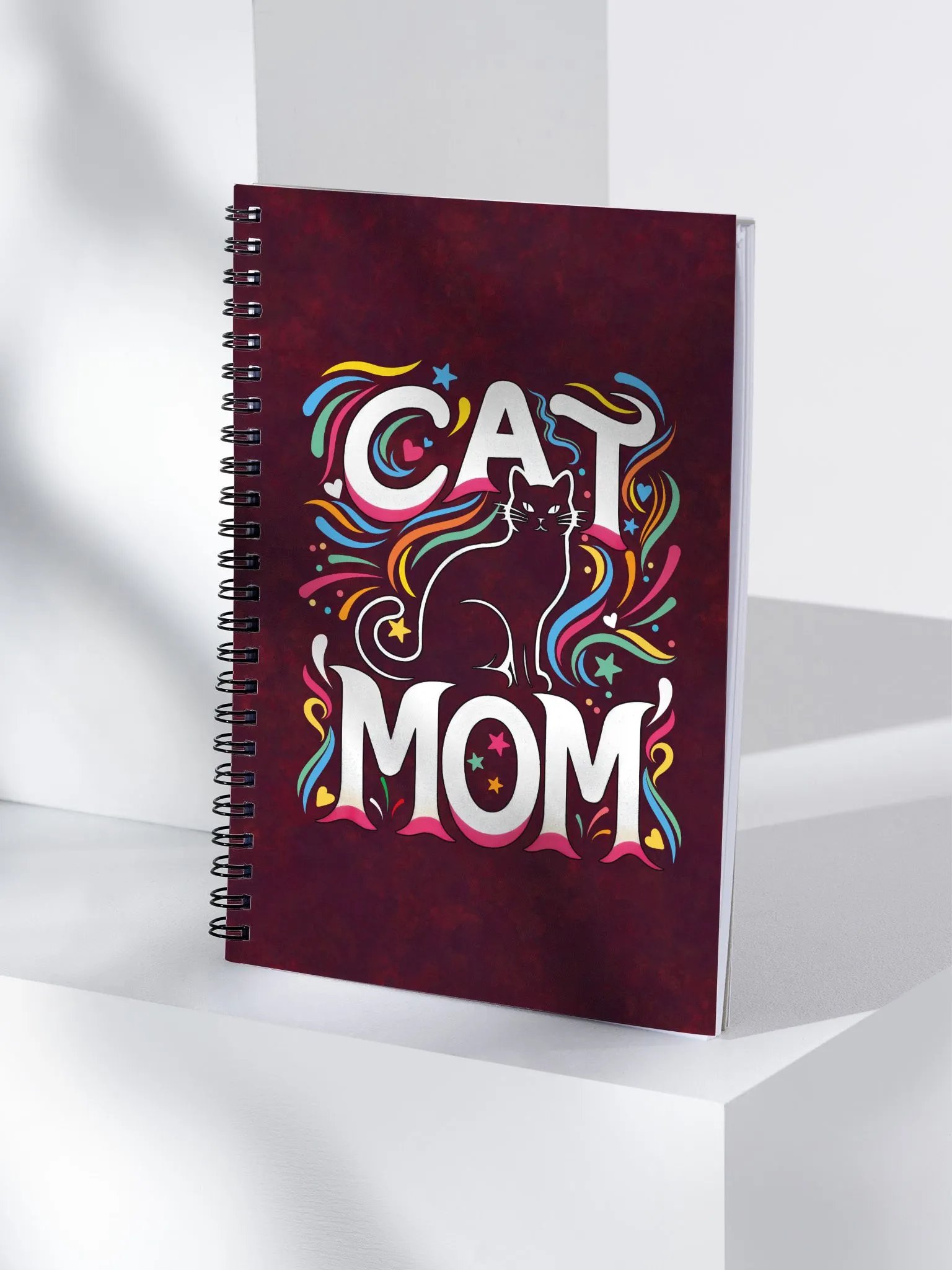 Cat Mom Vibes Spiral Notebook product image (4)