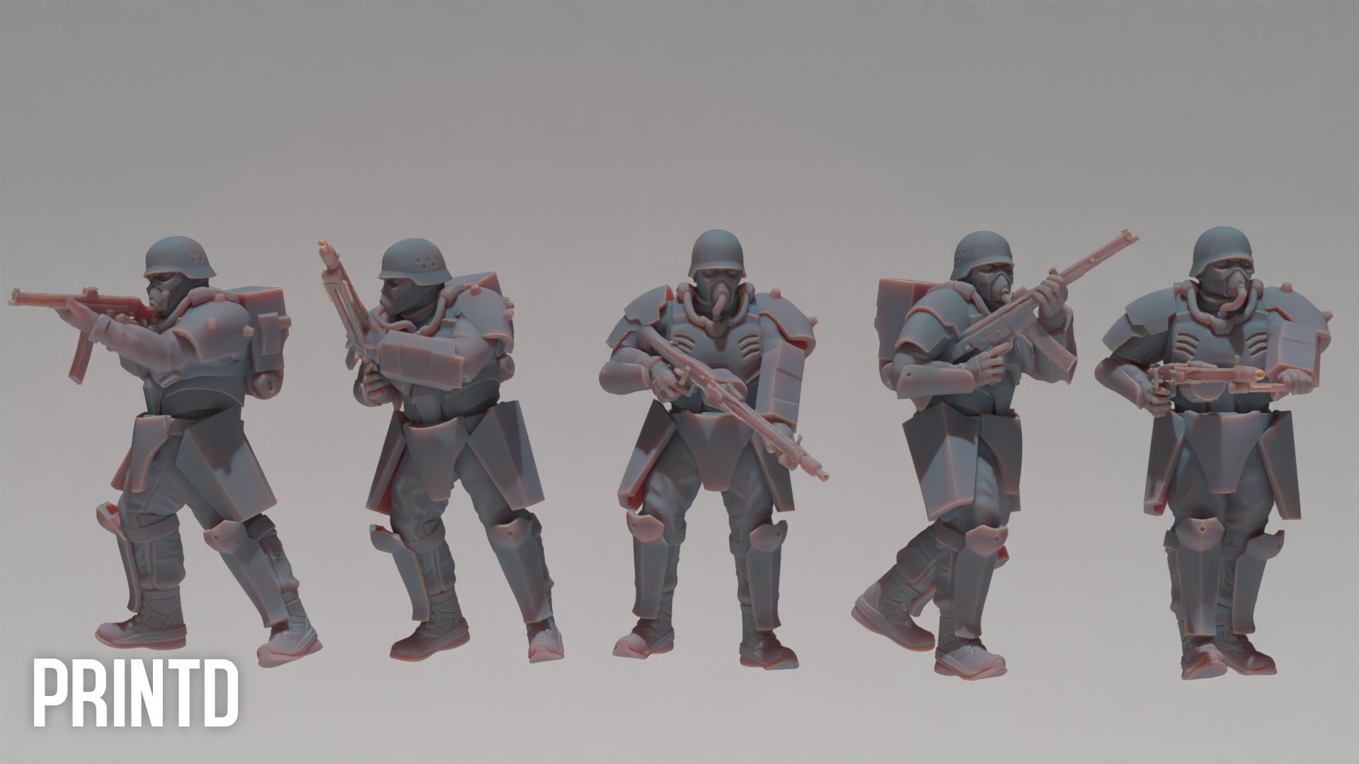 French Military Panzercop Team - Modern Warfare Wargame Hobby Resin Scale Models product image (2)