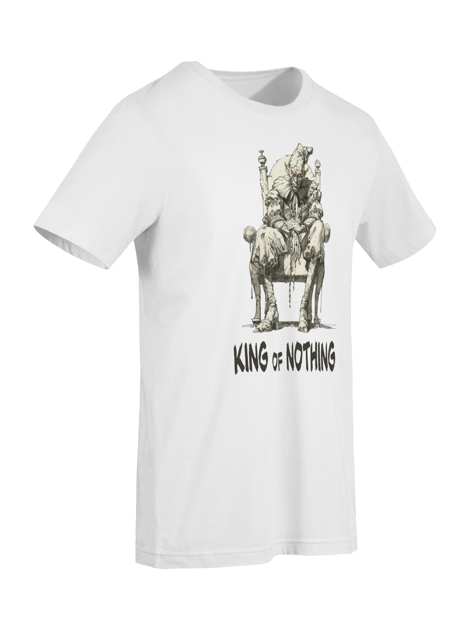King of Nothing Shirt – Gothic Jester Throne Tee, Dark Fantasy Linework, Punk Alternative Streetwear, Sadcore Aesthetic T‑Shirt product image (7)